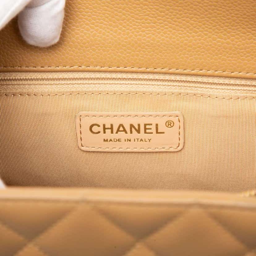 Chanel Caviar Grand Shopping Tote Brown Leather Very good condition - Box View