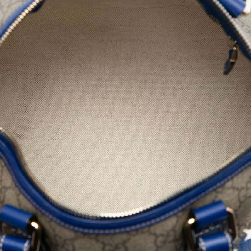 Gucci Unicef Medium GG Supreme American Flag Joy Boston Bag Brown Canvas Very good condition - Model View