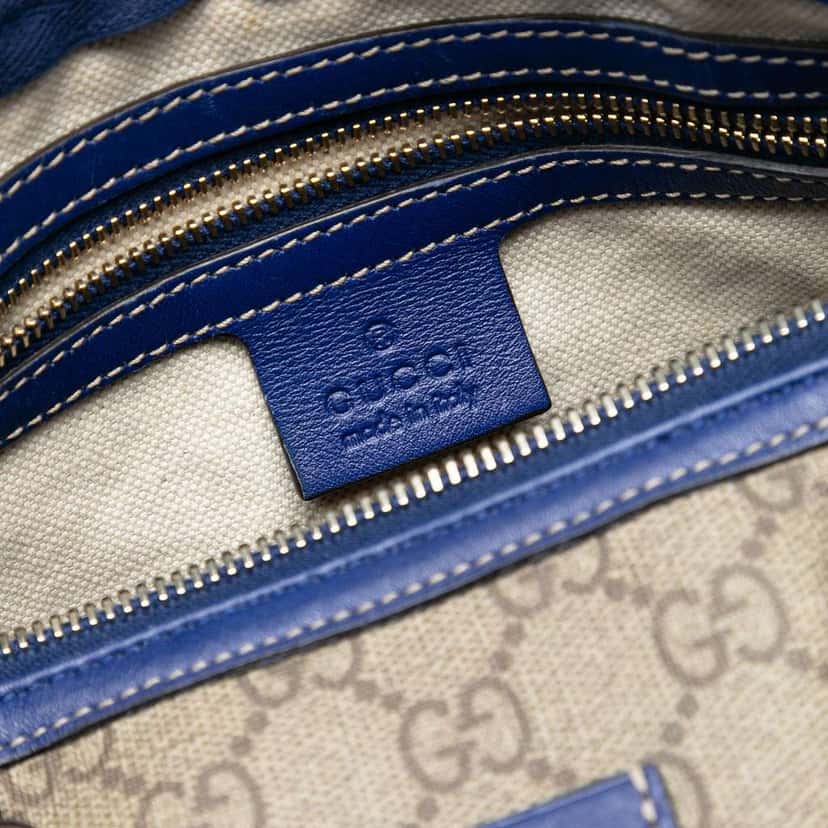 Gucci Unicef Medium GG Supreme American Flag Joy Boston Bag Brown Canvas Very good condition - Box View