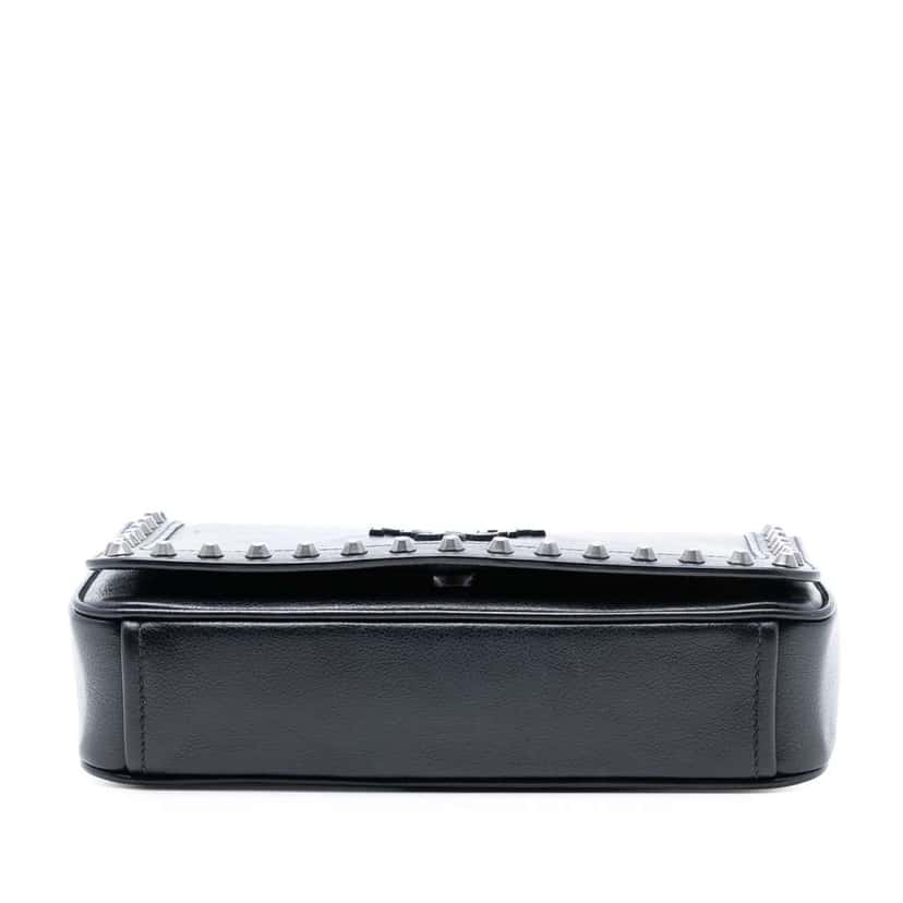 Prada Glace Calfskin Studded Crossbody Black Leather Very good condition - Inside View