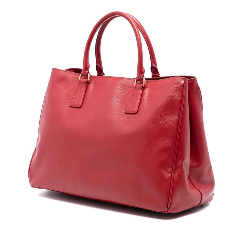 Prada Large Saffiano Lux Galleria Satchel Red Leather Very good condition - Back View