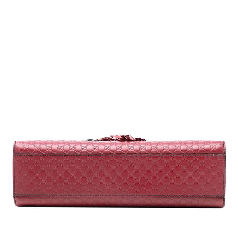 Gucci Medium Microguccissima Emily Shoulder Bag Red Leather Very good condition - Inside View