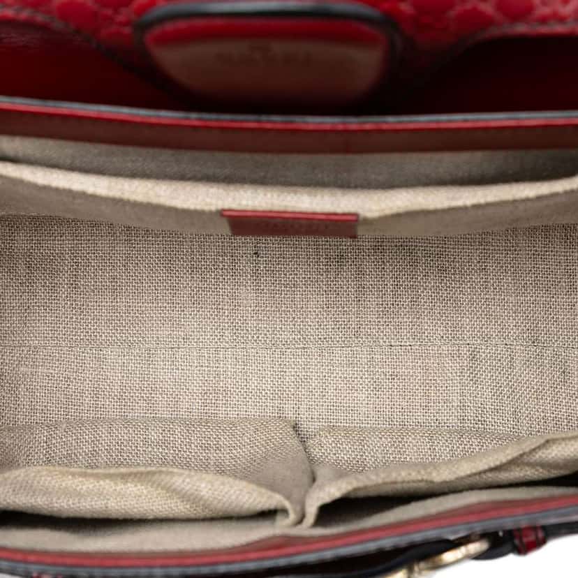 Gucci Medium Microguccissima Emily Shoulder Bag Red Leather Very good condition - Model View