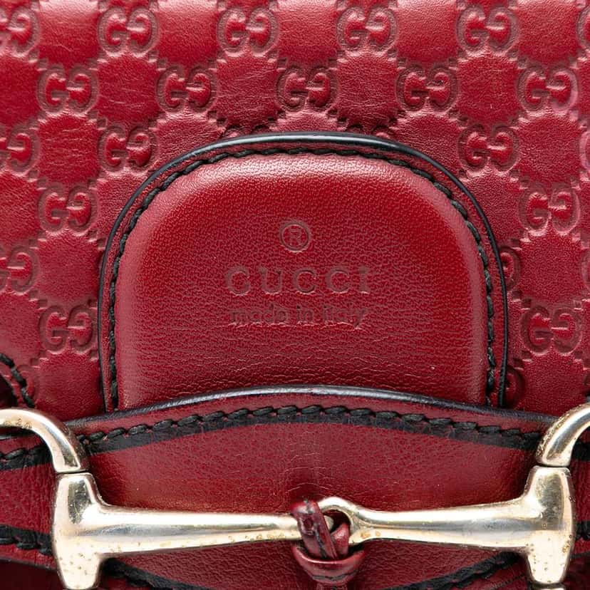 Gucci Medium Microguccissima Emily Shoulder Bag Red Leather Very good condition - Box View