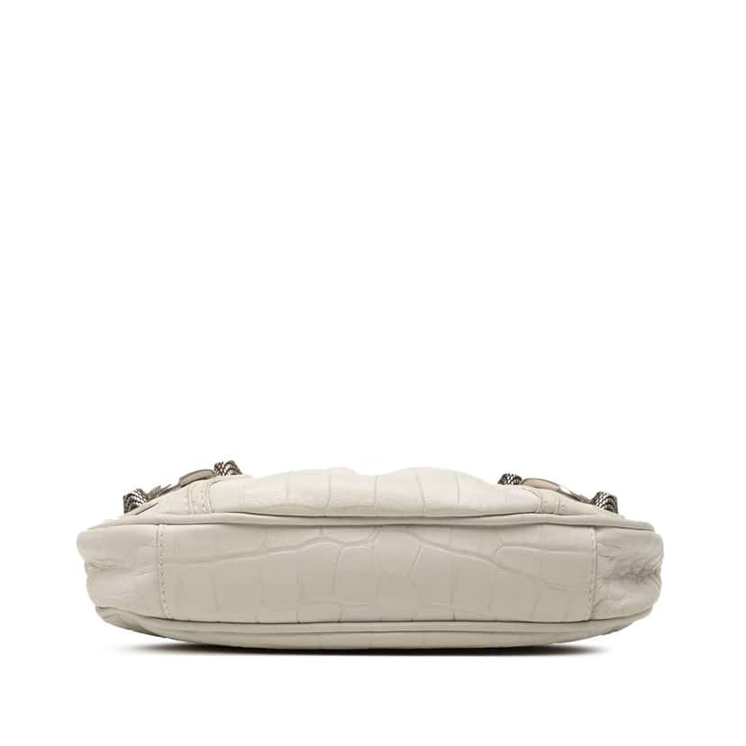 Balenciaga Mini Embossed Leather Motocross Le Cagole White Leather Very good condition - Inside View