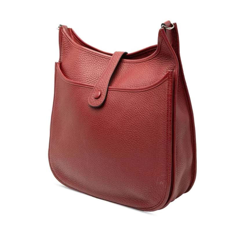 Hermès Clemence Evelyne III 29 Red Leather Good condition - Back View