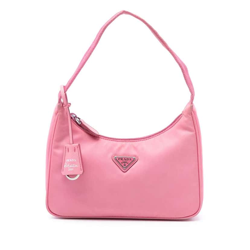 Prada Mini Tessuto Re Edition 2000 Shoulder Bag Pink Good condition - Front View