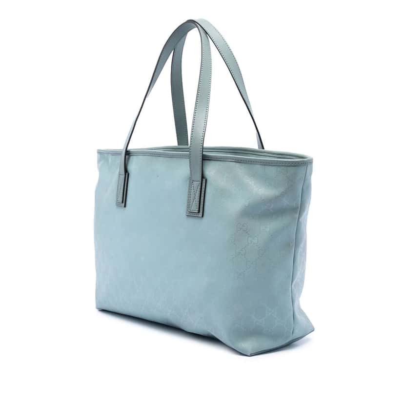 Gucci Medium GG Imprime Tote Blue Canvas Very good condition - Back View