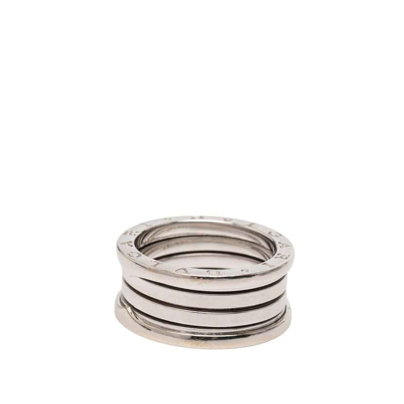 Bvlgari 18K White Gold B.Zero1 Four Band Ring Silver White Gold Very good condition - Back View