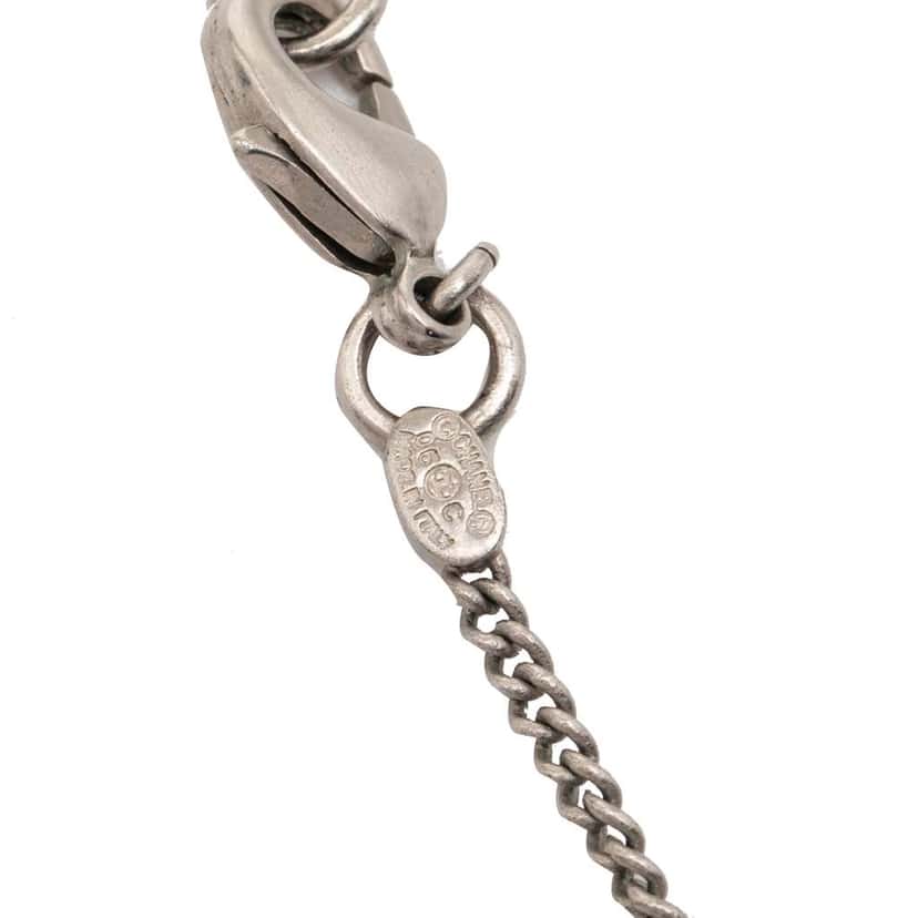 Chanel Silver Plated CC Enamel 31 Rue Cambon Pendant Necklace Silver Metal Very good condition - Inside View