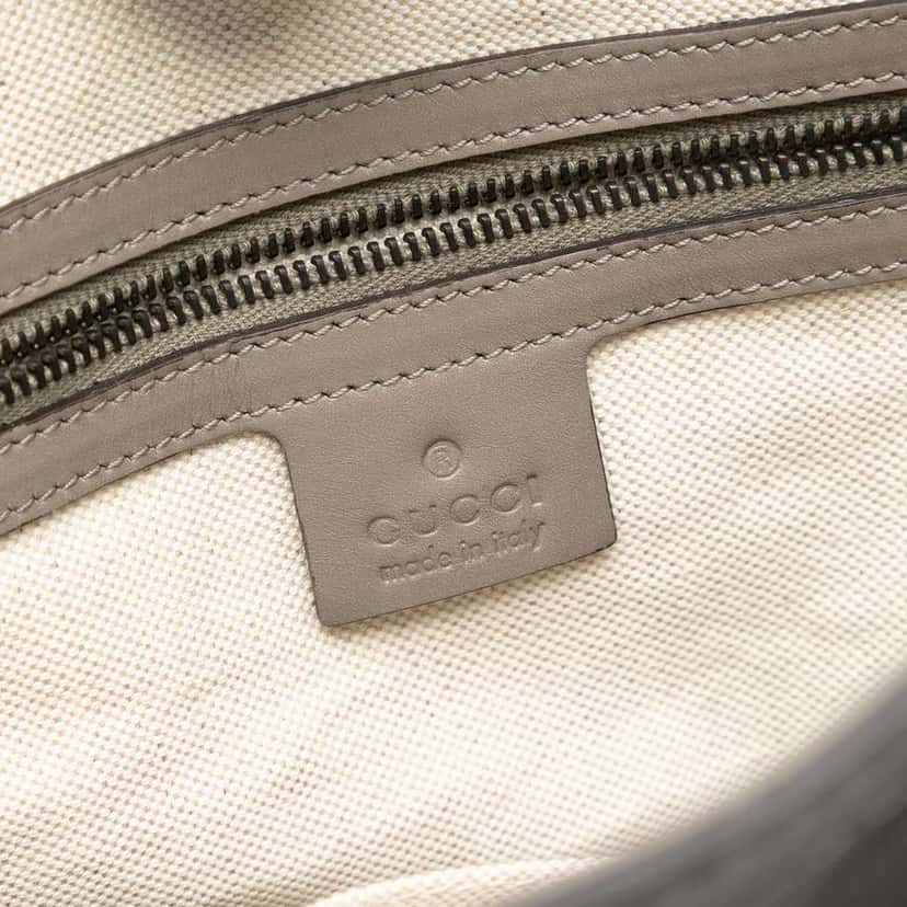 Gucci Guccissima Scarlett Tote Grey Leather Very good condition - Box View