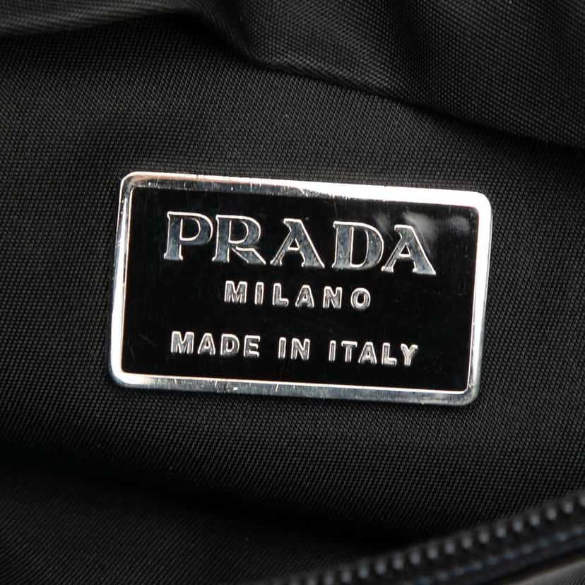 Prada Tessuto Zip Top Crossbody Black Very good condition - Box View