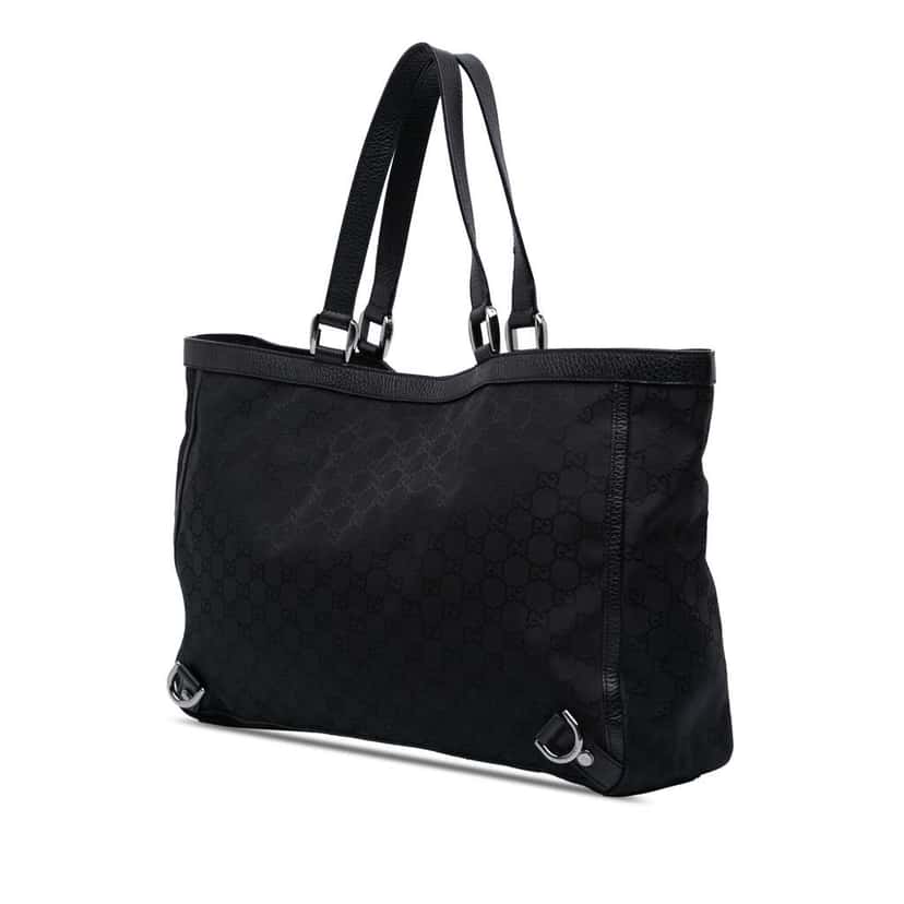 Gucci GG Canvas Abbey D Ring Tote Black Canvas Very good condition - Back View