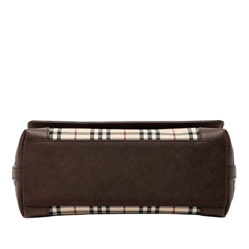 Burberry House Check Canvas Flap Crossbody Brown Canvas Very good condition - Inside View