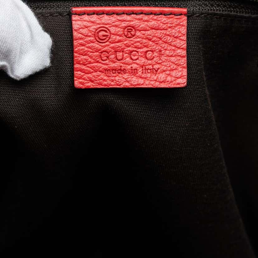 Gucci Leather Bamboo Tassel Tote Red Leather Very good condition - Box View