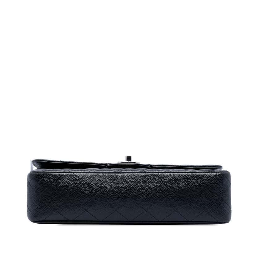 Chanel Medium Classic Caviar Double Flap Black Leather Very good condition - Inside View