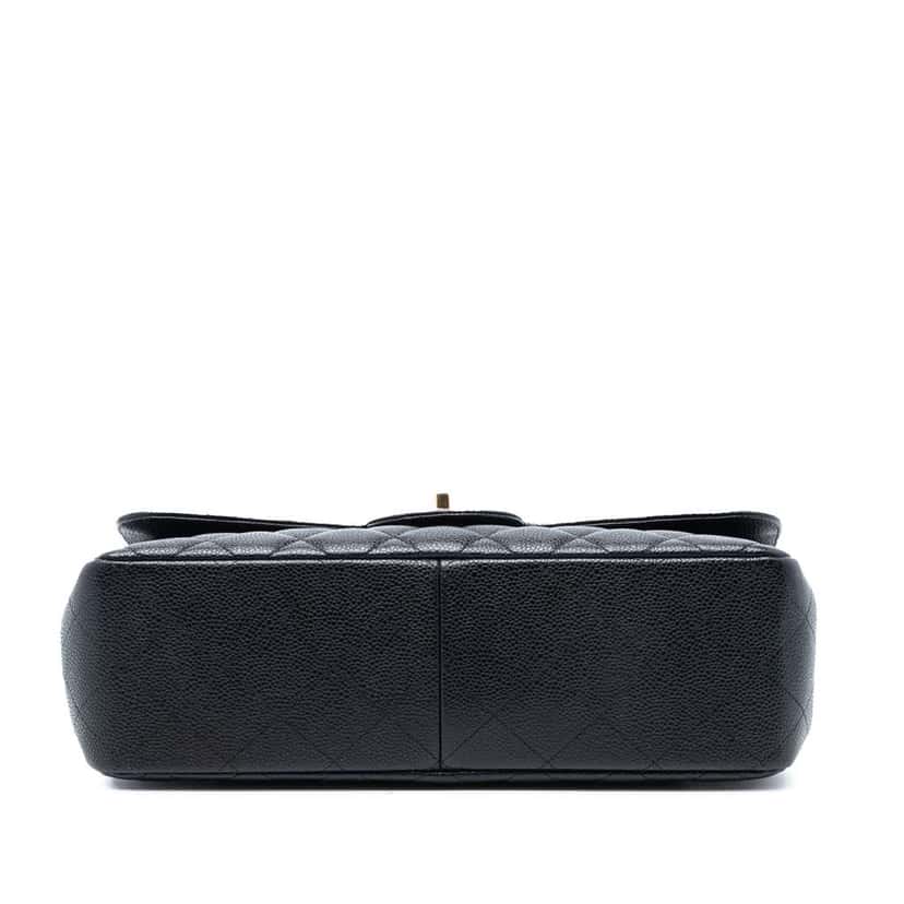Chanel Jumbo Classic Caviar Double Flap Black Leather Very good condition - Inside View