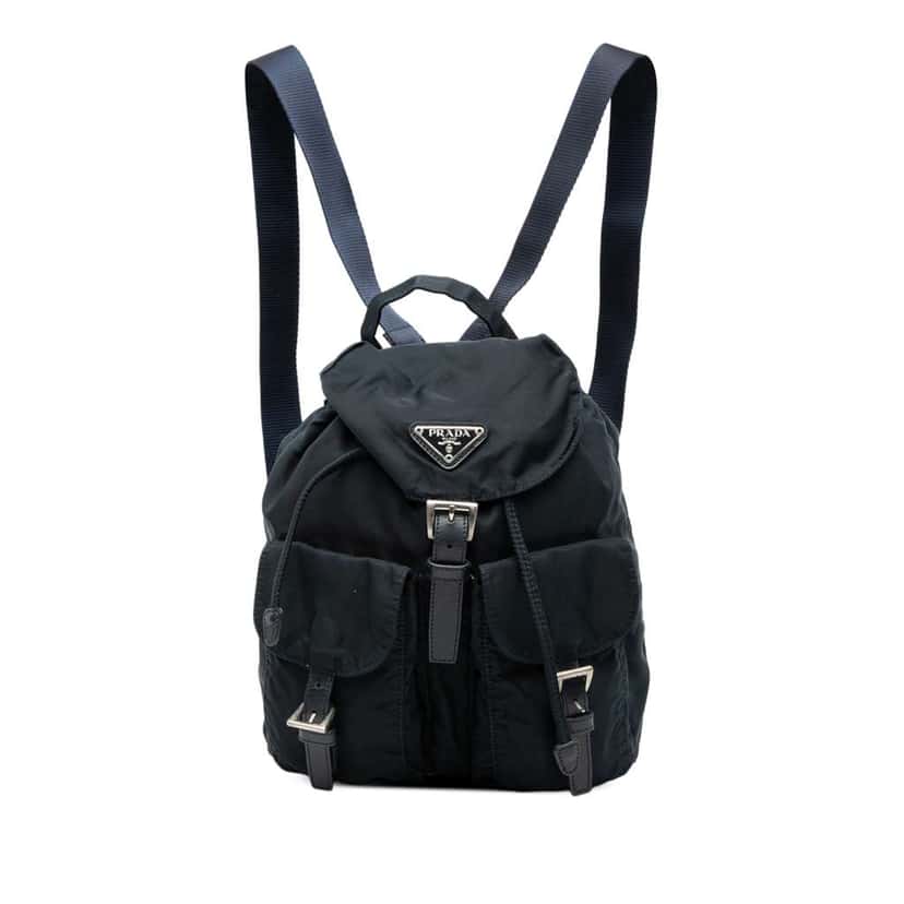 Prada Tessuto Backpack Blue Good condition - Front View