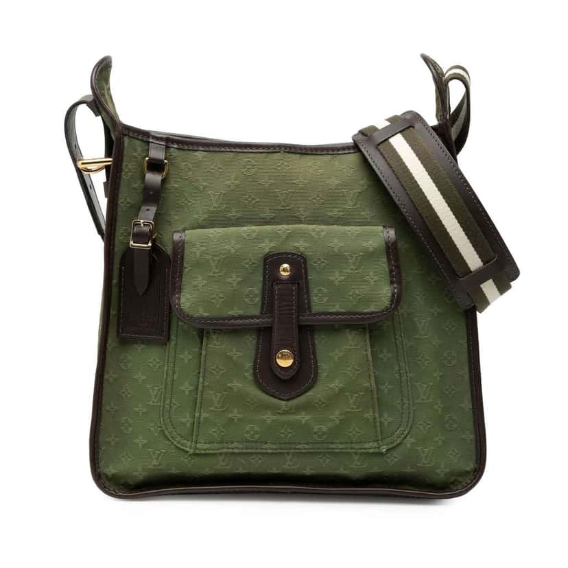 Louis Vuitton Monogram Mini Lin Besace Mary Kate Green Canvas Very good condition - Front View