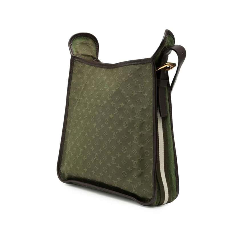 Louis Vuitton Monogram Mini Lin Besace Mary Kate Green Canvas Very good condition - Back View