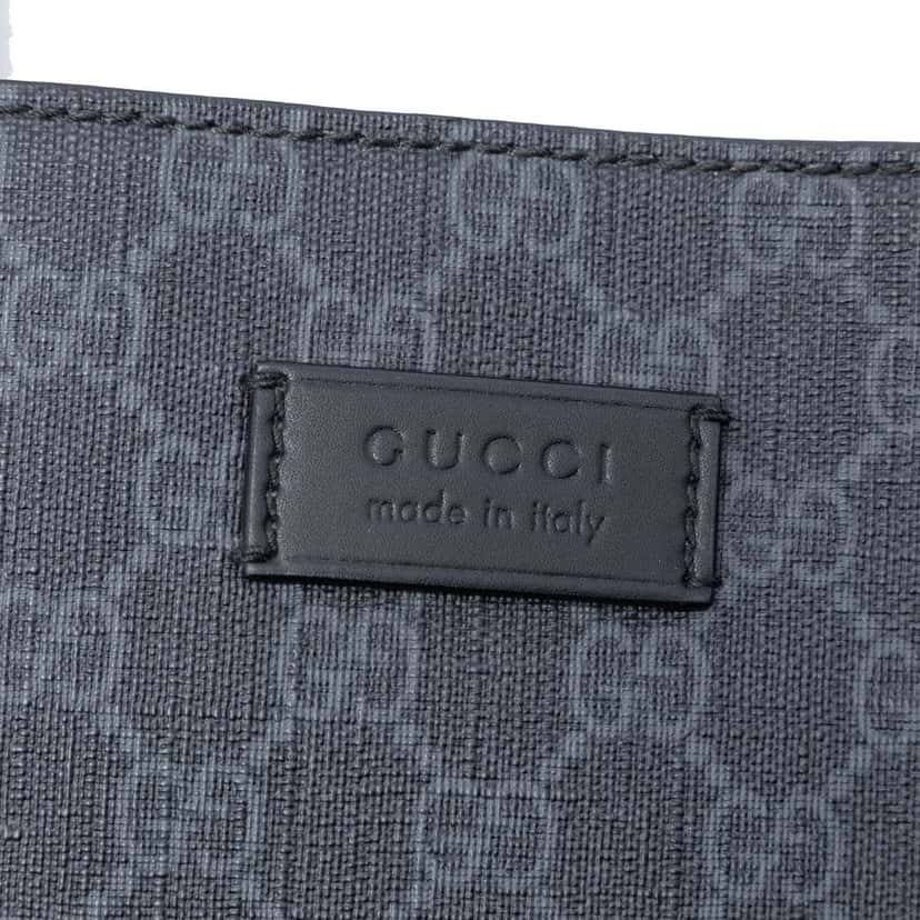 Gucci GG Supreme Convertible Soft Tote Black Canvas Very good condition - Box View