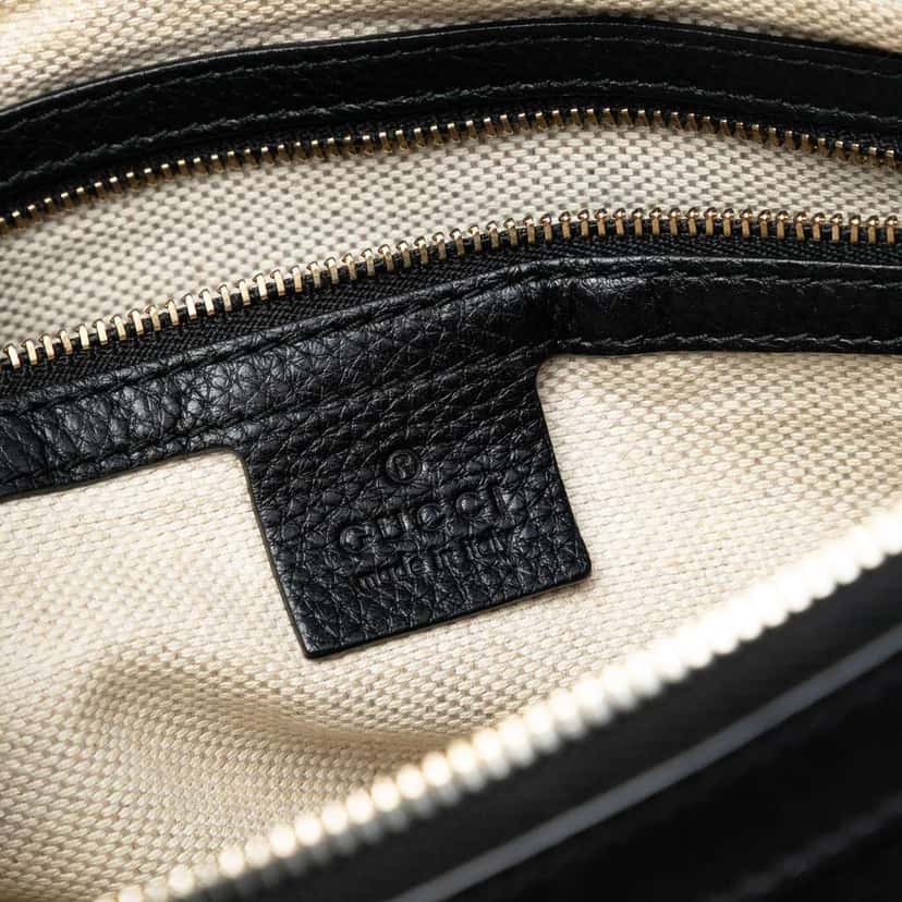 Gucci Small Leather Soho Working Satchel Black Leather Very good condition - Box View