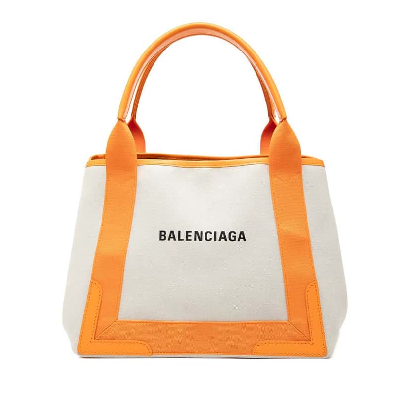 Balenciaga Canvas Navy Cabas S Tote Brown Canvas Very good condition - Front View