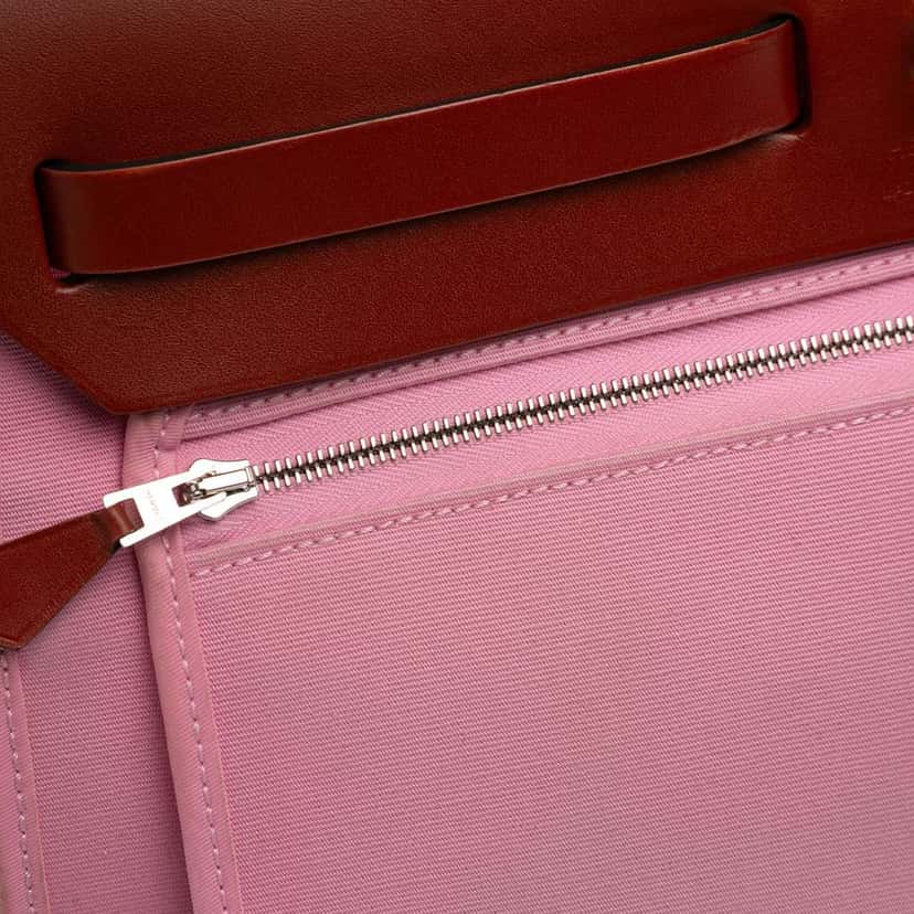 Hermès Toile Herbag Zip 31 Pink Canvas Good condition - Box View