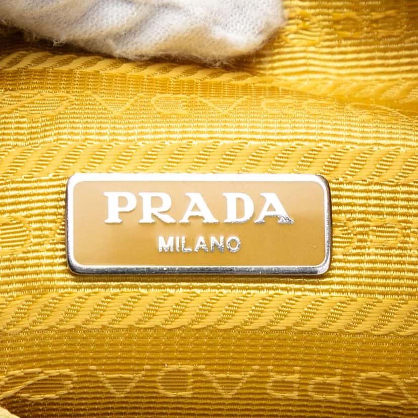 Prada Mini Tessuto Re Edition 2000 Shoulder Bag Yellow Very good condition - Box View