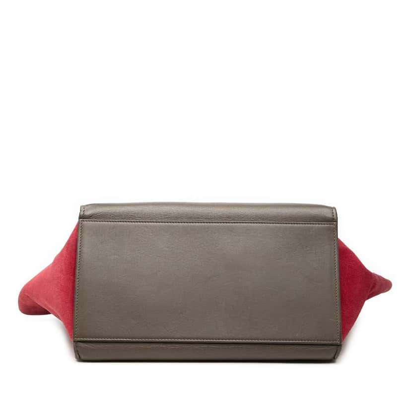 Celine Small Tricolor Leather Trapeze Satchel Brown Leather Very good condition - Inside View