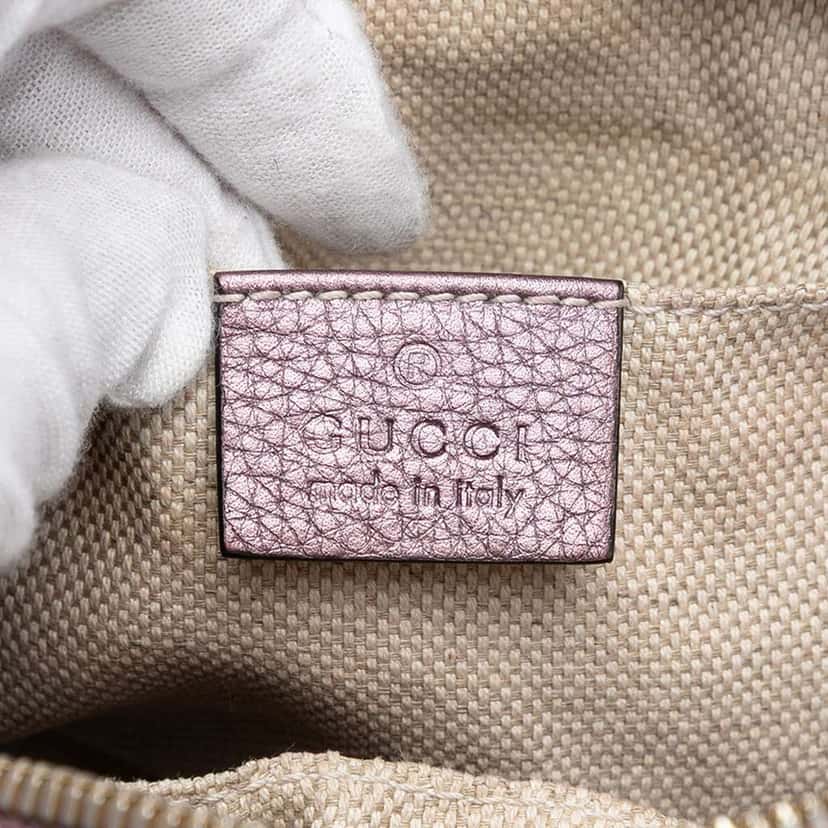 Gucci Metallic Leather Soho Disco Crossbody Purple Leather Very good condition - Box View