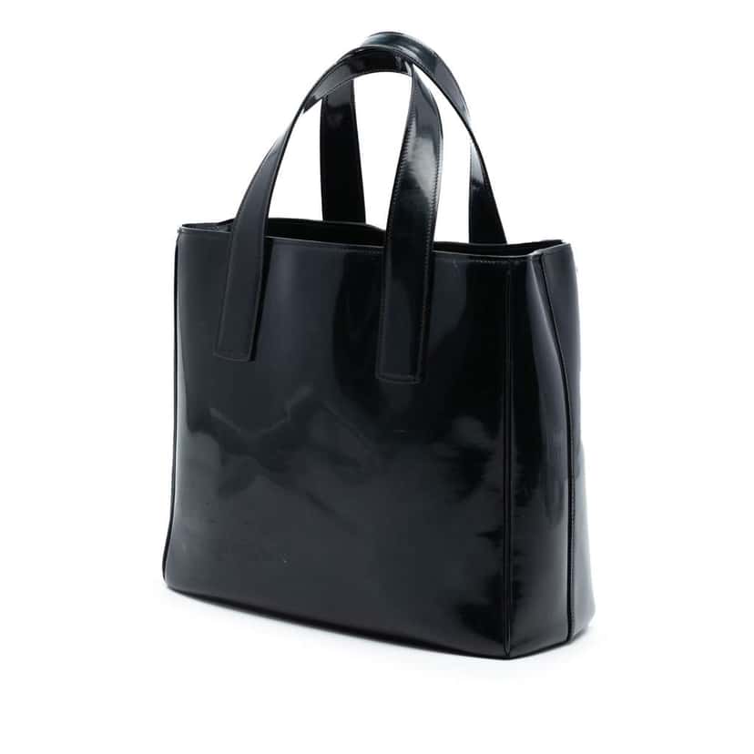 Prada Patent Tote Black Leather Very good condition - Back View