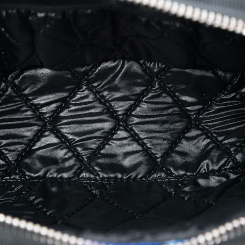 Chanel Printed Nylon Airlines Pouch Blue Very good condition - Model View