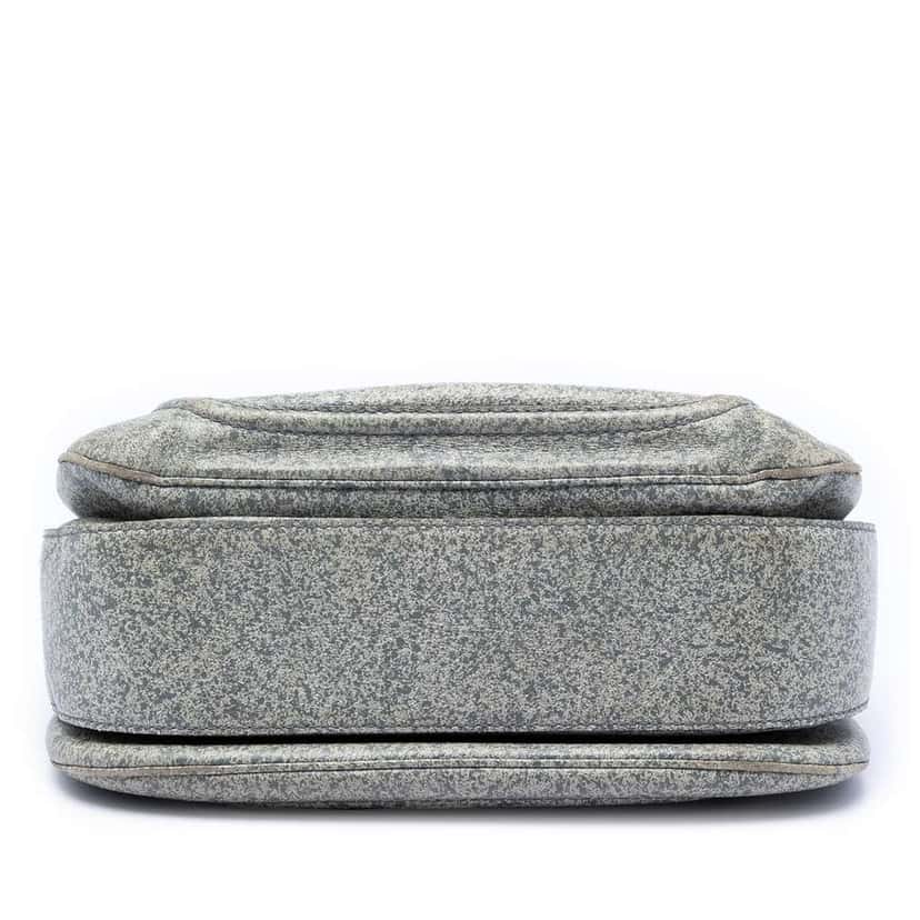 Gucci Large Speckled Leather New Bamboo Top Handle Bag Grey Leather Very good condition - Inside View