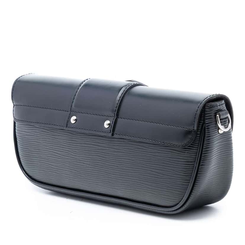 Louis Vuitton Epi Pochette Montaigne Black Leather Very good condition - Back View