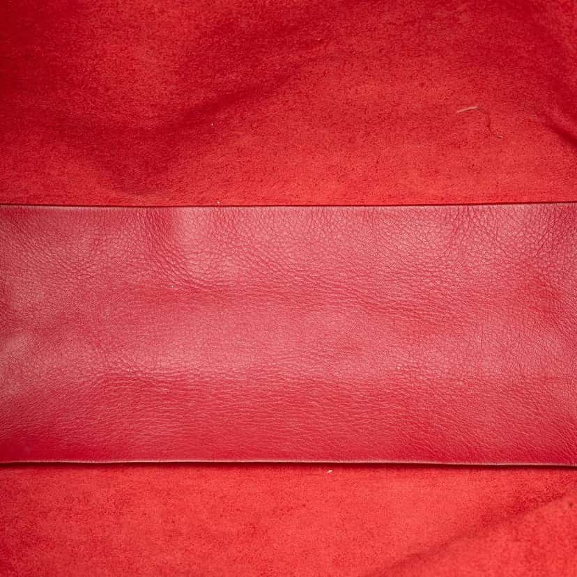 Balenciaga Leather Papier A5 Zip Around Tote Red Leather Good condition - Model View
