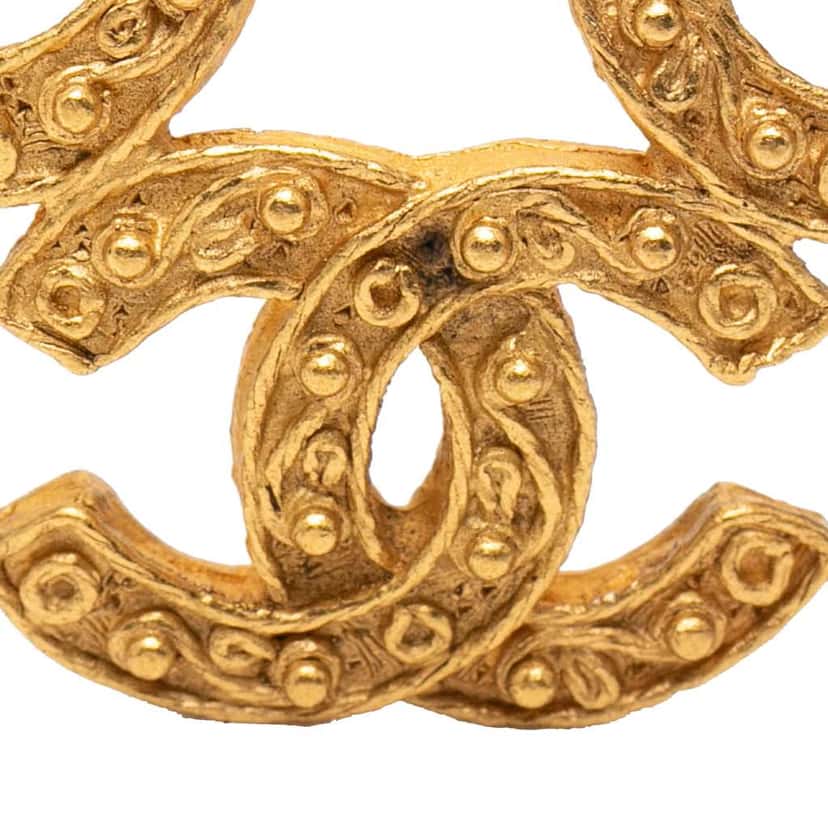 Chanel Gold Plated Triple CC Brooch Gold Metal Very good condition - Inside View