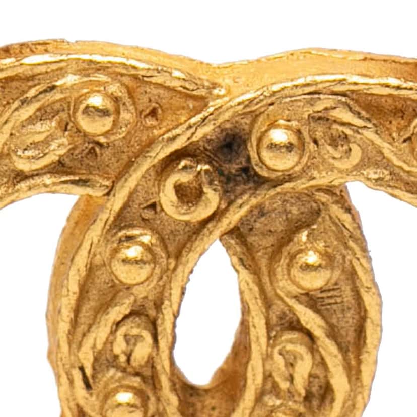 Chanel Gold Plated Triple CC Brooch Gold Metal Very good condition - Box View