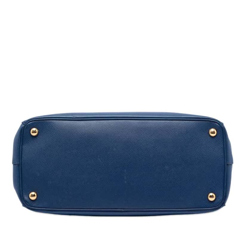Prada Medium Saffiano Lux Galleria Double Zip Satchel Blue Leather Very good condition - Inside View