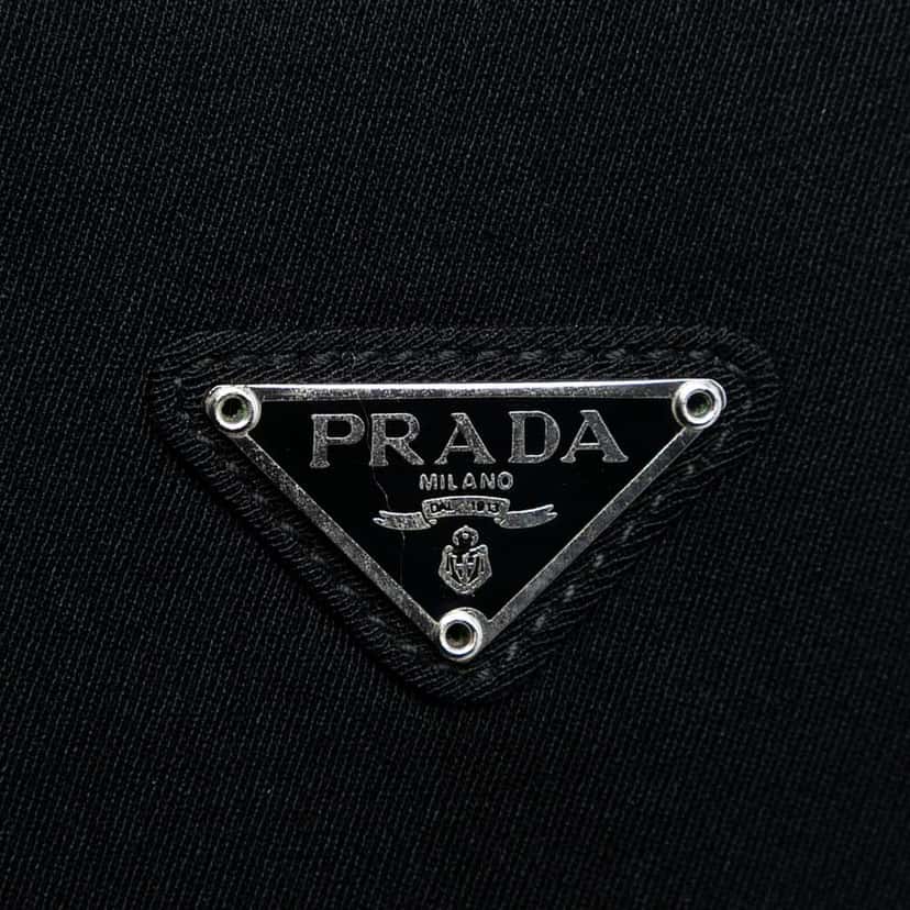 Prada Jersey Handbag Black Cotton Very good condition - Box View