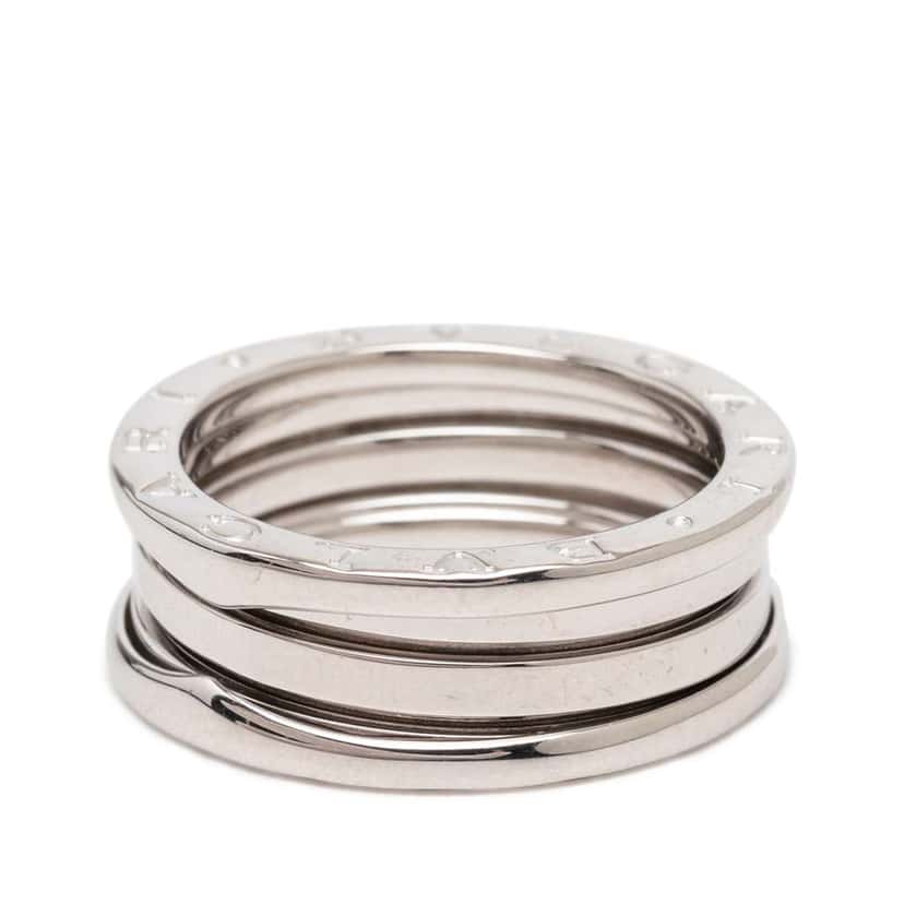 Bvlgari 18K White Gold B.Zero1 Three Band Ring Silver White Gold Good condition - Back View