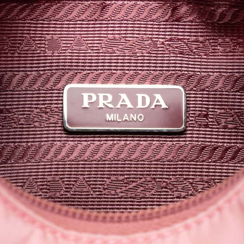 Prada Mini Tessuto Re Edition 2000 Shoulder Bag Pink Good condition - Box View