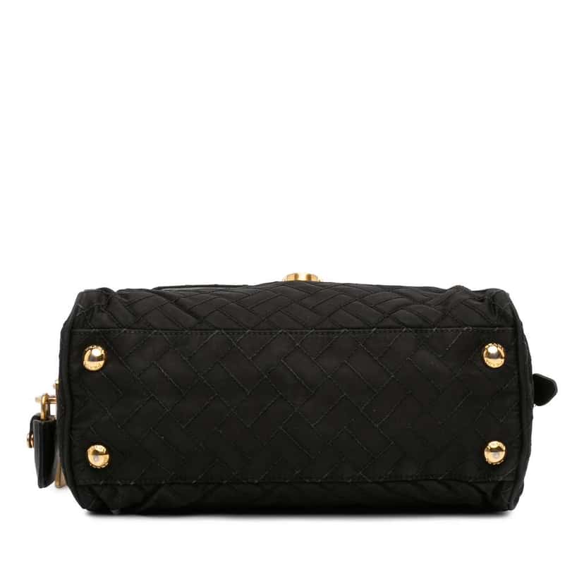 Prada Impuntu Tessuto Chain Flap Shoulder Bag Black Very good condition - Inside View