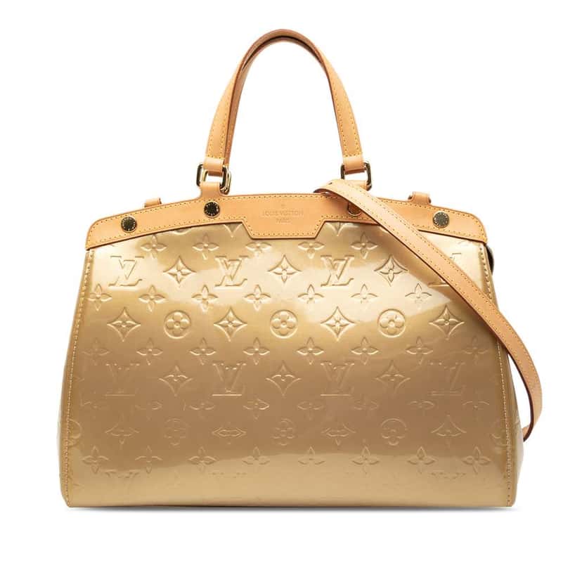 Louis Vuitton Monogram Vernis Brea MM Gold Leather Very good condition - Front View