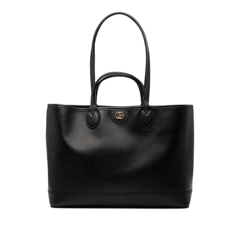 Gucci Medium Leather Ophidia Tote Black Leather Very good condition - Front View