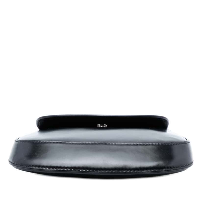 Prada Mini Spazzolato Cleo Flap Black Leather Very good condition - Inside View