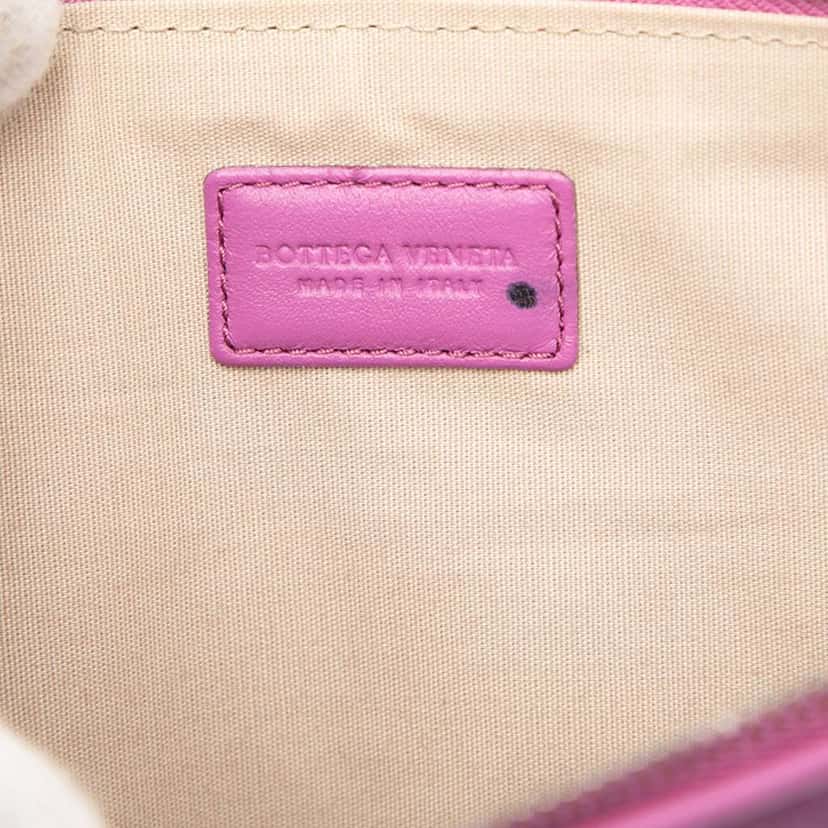 Bottega Veneta Satin Embroidered Butterflies Shoulder Bag Purple Satin Very good condition - Box View