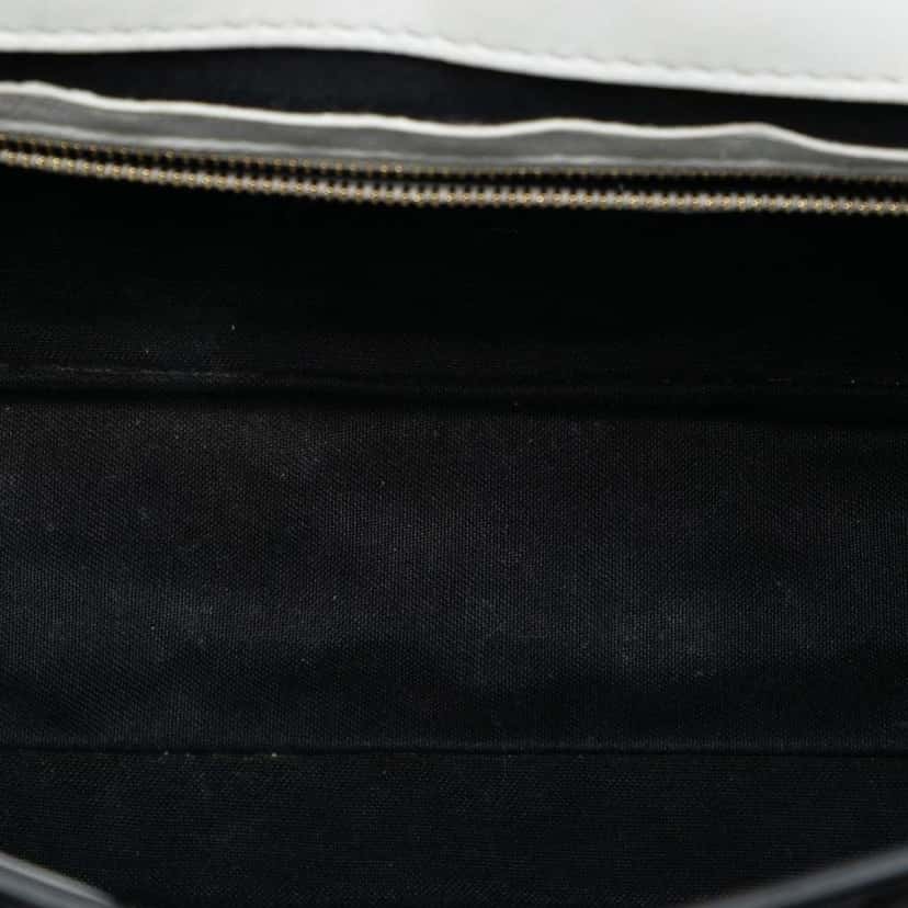 Fendi Joshua Vides California Sky Medium Embossed Leather Baguette Satchel White Leather Very good condition - Model View