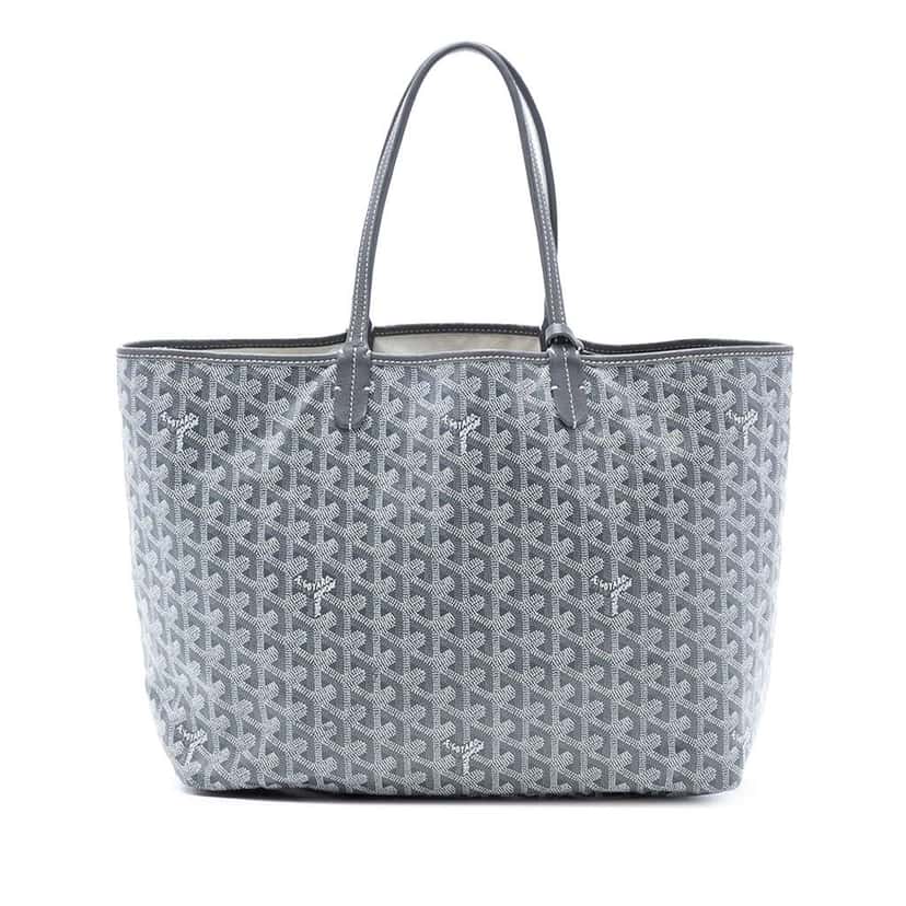 Goyard Goyardine Saint Louis PM Grey Canvas Very good condition - Front View