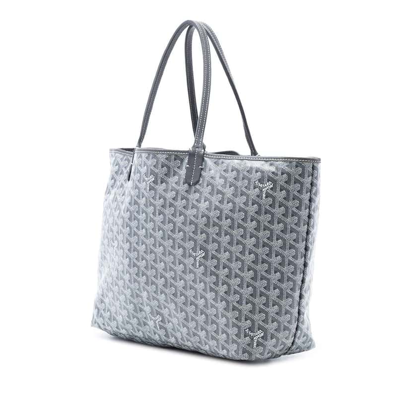 Goyard Goyardine Saint Louis PM Grey Canvas Very good condition - Back View